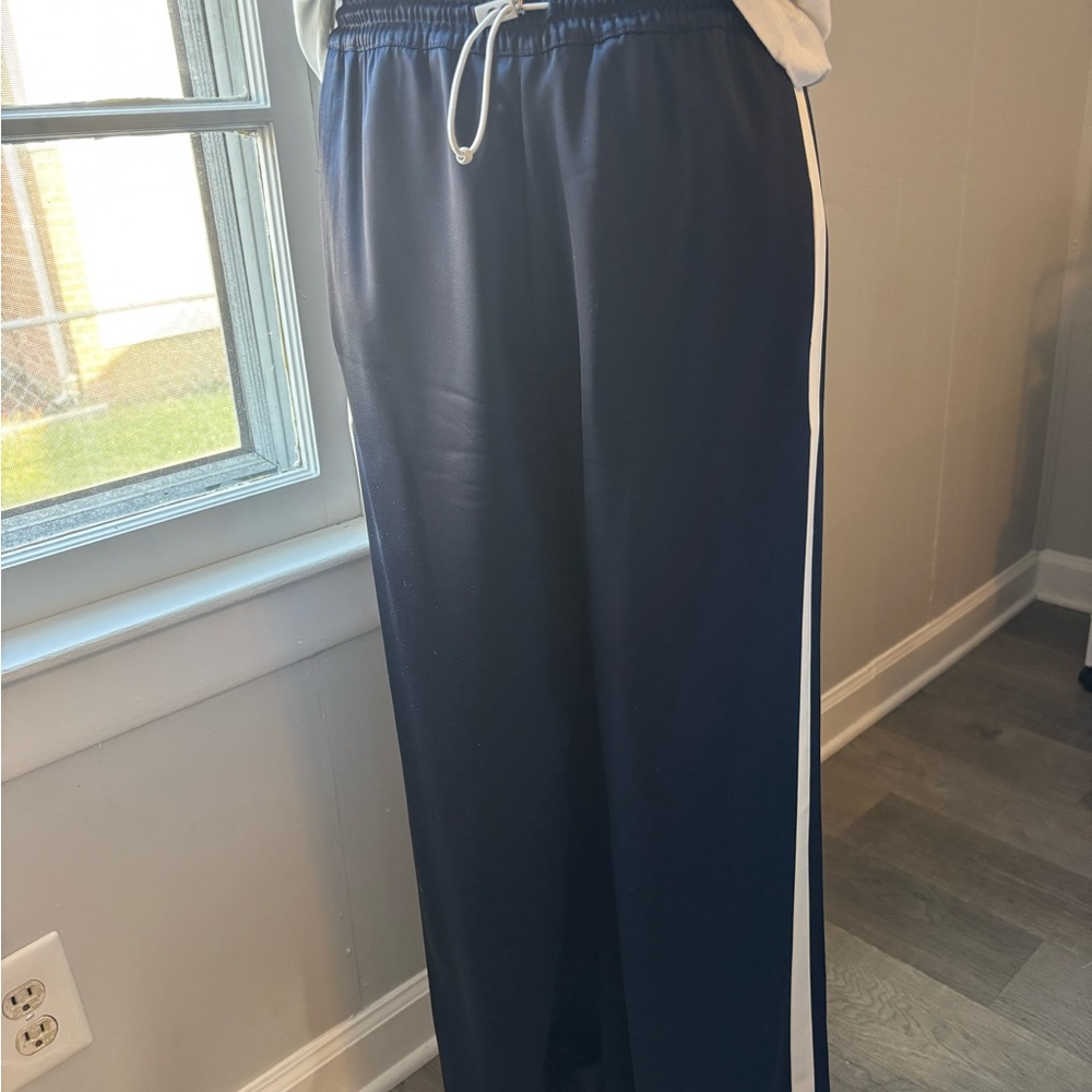 Tory Burch Navy Blue Pants with White Trim